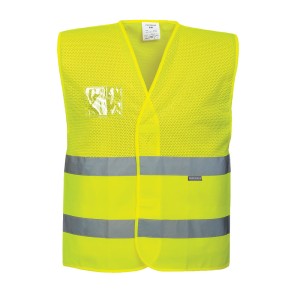 Kamizelka ostrzegawcza do połowy siatkowa C494 - żółty - 2XL/3XL