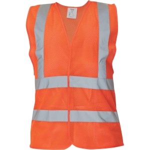 Kamizelka siatkowa odblaskowa QUOLL Hi-Vis - pomarańczowy - M