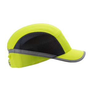 Kask lekki HV z daszkiem wentylowany - żółty
