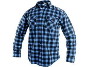 Koszula flanelowa męska CXS TOM - niebieski-czarny - 42