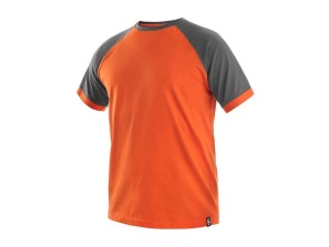 Koszulka CXS OLIVER męska - pomarańczowo-szary - 3XL