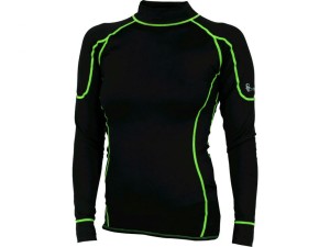 Koszulka CXS REWARD damska funkcjonalna dł. rękaw - czarno-zielony - 2XL