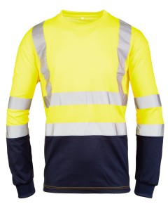 Koszulka długi rękaw BRIXTON FLASH 50/50 - żółty-granat - 2XL