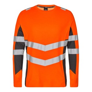 Koszulka ostrzegawcza długi rękaw ENGEL Safety t-shirt  - pomarańczowy/antracyt - 2XL