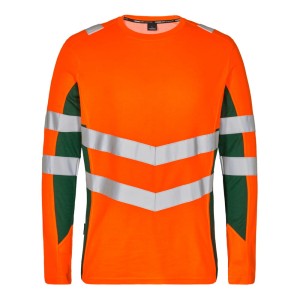Koszulka ostrzegawcza długi rękaw ENGEL Safety t-shirt  - pomarańczowy/zielony - XS