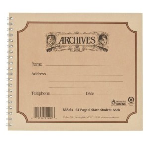 D'Addario Archive ekskluzywny zeszyt nutowy 64 str. A5, 6 5-linii