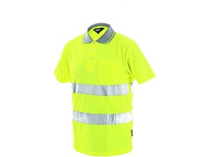 Koszulka polo DOVER męska ostrzegawcza - żółty - 3XL