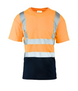 Koszulka z pasami odblaskowymi BRIXTON FLASH 50-50 160g - pomarańczowy - M