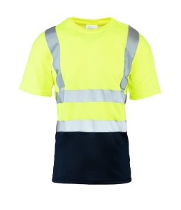 Koszulka z pasami odblaskowymi BRIXTON FLASH 50-50 160g - żółty - S