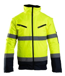 Kurtka BENEFIT BOMBER HI-VI 2W1 – KAT.II KLASA 3 - granatowy-żółty - L