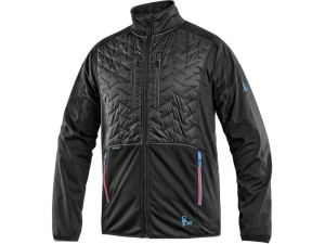 Kurtka CXS LEONIS męska - czarny HV niebiesko-czerwone - XL