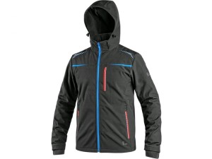 Kurtka CXS NORFOLK męska - czarny HV niebiesko-czerwone - 2XL