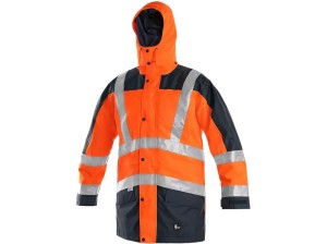 Kurtka LONDON 5w1 męska ostrzegawcza zimowa - pomarańczowo-niebieski - 3XL