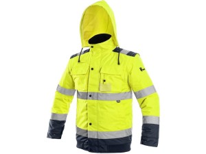 Kurtka LUTON 2w1 ostrzegawcza zimowa - żółto-niebieski - 4XL