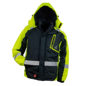 Kurtka męska ocieplana Y-263 - black/yellow - 3XL