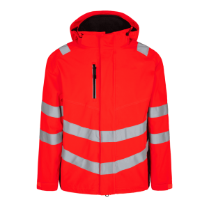 Kurtka ostrzegawcza ENGEL Safety Shell - Hivis czerwony/czarny - M