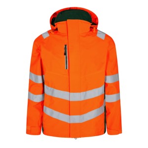 Kurtka ostrzegawcza ENGEL Safety Shell - Hivis pomarańczowy/zielony - L