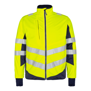 Kurtka ostrzegawcza ENGEL Safety Softshell - Hivis żółty/niebieski - 3XL