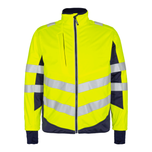 Kurtka ostrzegawcza ENGEL Safety Softshell - Hivis żółty/niebieski - L