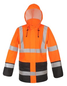 Kurtka ostrzegawcza na zamek 4283 PU - fluopomarańczowy - 48/XS