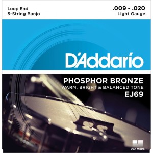 D'addario EJ60 struny do banjo 5-strunowego .009