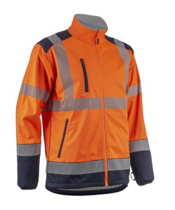Kurtka ostrzegawcza softshell KAZAN HV - pomarańczowy - XL