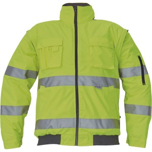 Kurtka pilotka ostrzegawcza CLOVELLY 2w1 - żółty - 3XL