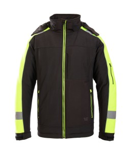 Kurtka softshell BENEFIT RIVAL ocieplana - czarny-żółty - L