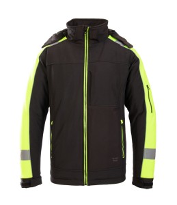 Kurtka softshell BENEFIT RIVAL ocieplana - czarny-żółty - S