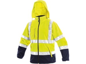 Kurtka softshell DERBY męska ostrzegawcza - żółty - 2XL