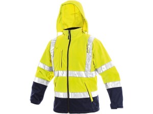 Kurtka softshell DERBY męska ostrzegawcza - żółty - XL
