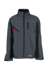 Kurtka softshell męska HIGHLINE 2382 - łupkowy/czarny/czerwony - XXL