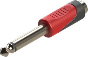Roxtone RPAN260 przejściówka RCA gniazdo duży jack mono wtyk