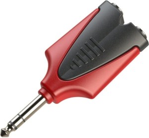 Roxtone RPAN300 przejściówka 2x stereo duży jack gniazdo 1x wtyk