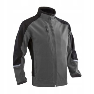 Kurtka softshell TAURI - szaro-czarny - S