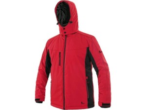 Kurtka softshell VEGAS męska zimowa - czerwono-czarny - 4XL