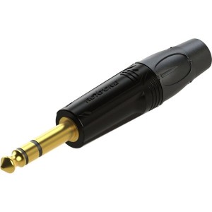Roxtone RJ3P-BG wtyk duży jack 6,3 mm stereo CZARNY