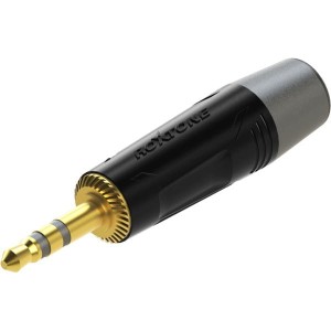 Roxtone RMJ3P-BG wtyk mały jack 3,5 mm stereo CZARNY