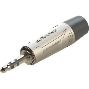 Roxtone RMJ3P-NN wtyk mały jack 3,5 mm stereo SREBRNY