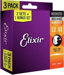 Elixir NanoWeb 11-52 do git. akustycznej ZESTAW: 3 KOMPLETY