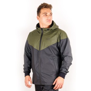 Kurtka sportowa przeciwdeszczowa PROS SPORTS model 724 - czarno-zielony - 58/2XL