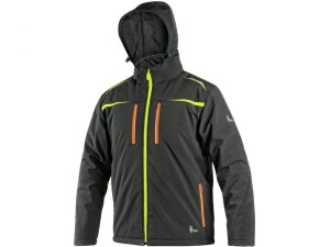 Kurtka zimowa CXS NORFOLK męska - czarny HV żółty-pomarańczowy - 3XL