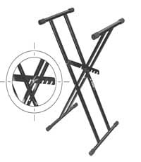 Akmuz KB-2 statyw na keyboard podwójny czarny