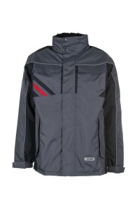 Kurtka zimowa męska HIGHLINE 2302 - łupkowy/czarny/czerwony - L