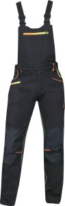 Ogrodniczki ARDON®CREATRON® - czarny-neon - 46