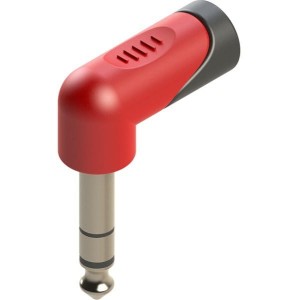 Roxtone RPAN245 przejściówka stereo mały jack gniazdo duży jack wtyk KĄTOWA