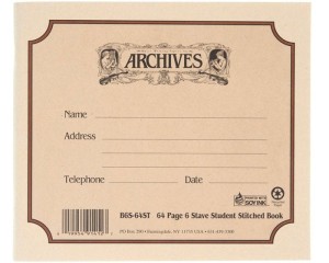 D'Addario Archive B6S-64ST ekskluzywny zeszyt nutowy 64 str. A5, 6 5-linii