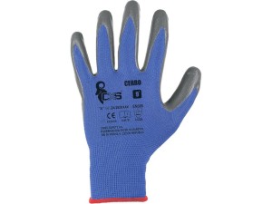 Rękawice CXS CERRO powlekane w połowie niebiesko-szary - XL/10