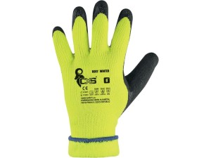Rękawice CXS ROXY WINTER zimowe pokryte lateksem - czarno-żółty - 08