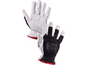 Rękawice CXS TECHNIK PLUS kombinowane - czarno-biały - 08